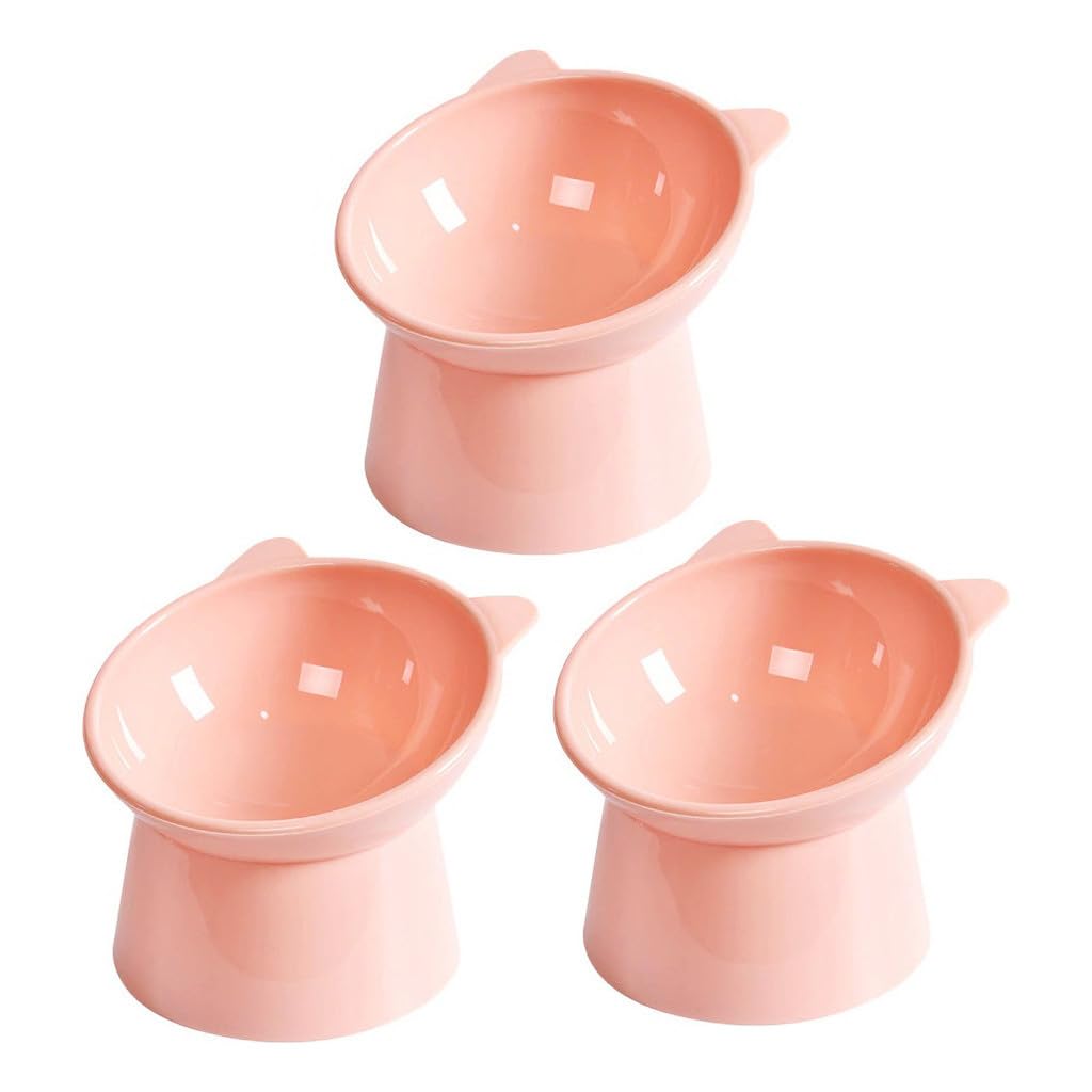Comedouro Bebedouro Elevado Pet Anti Engasgo para Gato e Cachorro Pequeno Kit com 1 2 ou