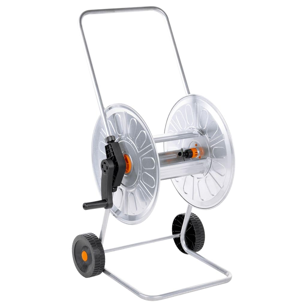 vidaXL Hose Reel Cart for 80 m 1/2" or 50 m 3/4" Hose, Garden Hose Cart for Watering Irrigation Balconies, Hose Trolley for General Use, Steel
