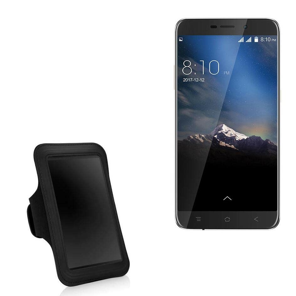 BoxWave Case Compatible with Blackview A10 - Sports Armband, Adjustable Armband for Workout and Running for Blackview A10 - Jet Black