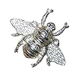 Largeur approx 3,7 cm Broche Abeille, Fait Main en Etain - Fabrication Française