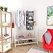 MAX Houser 5 Shelf Hanging Closet Organizer,Space Saver, Closet Hanging Shelves with (4) Side Pockets,Foldable,Light Grey