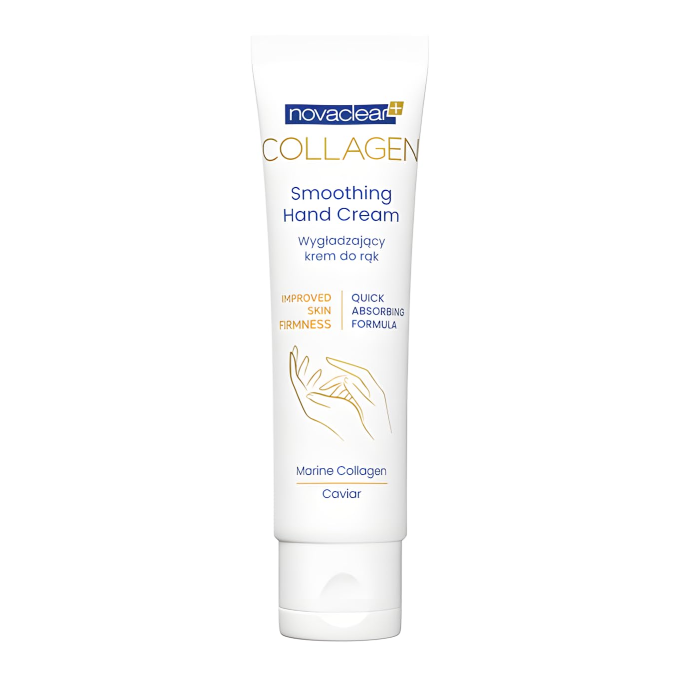 Collagen Smoothing Hand Cream – Anti-Aging Hand Moisturizer with Marine Collagen, Caviar Extract & Vitamin E – SPF 10 UV Protection – Fast Absorbing – 50 ML