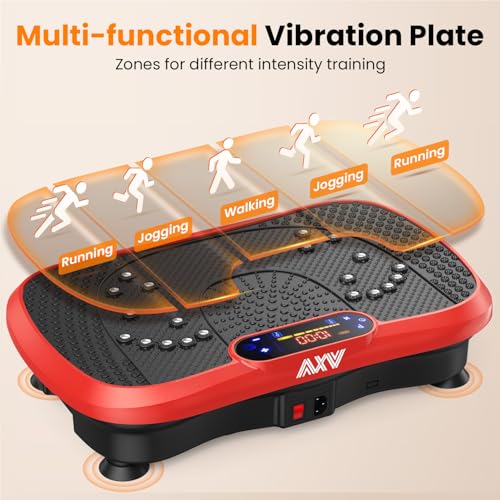 Image of AXV Vibration Plate Fitness Platform Exercise Machine Vibrating Shaking Full Body Shaker Workout Vibrate Stand Shake Board Sport for Weight Loss Fat Burner for Gym Home Office