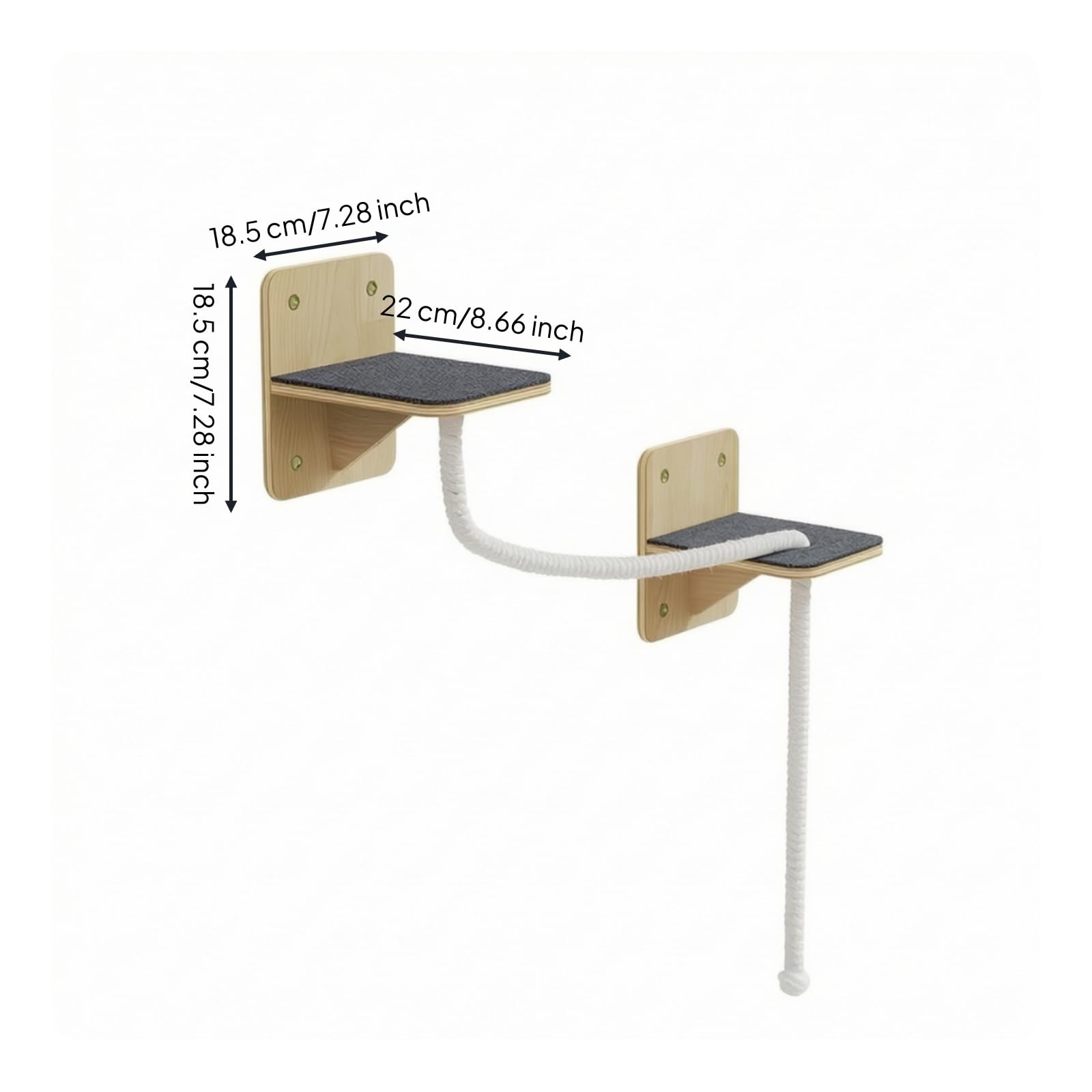 Percha para Gatos Suave Cuerda Colgante, Cuerda Algodón