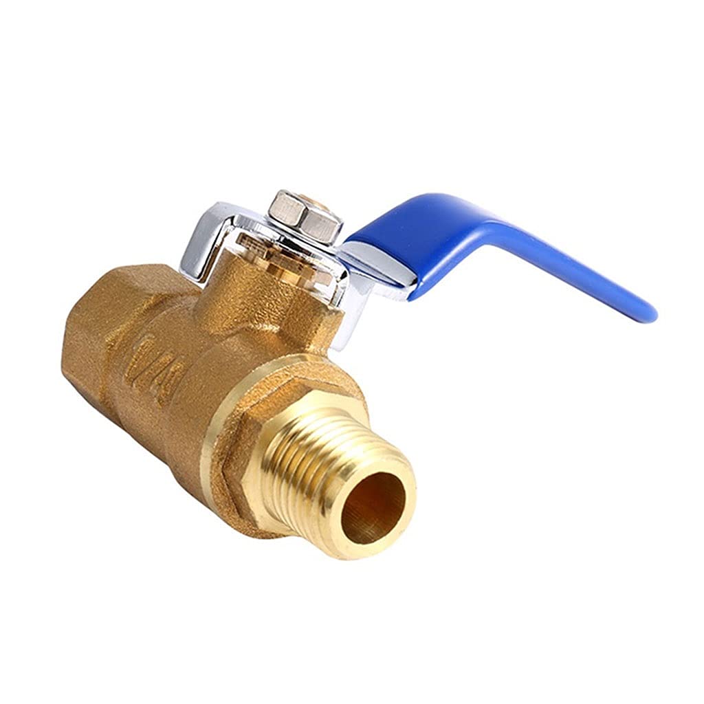 mosiężne złącze węża Mały zawór kulowy mosiężny 1/8" 1/4'' 3/8'' 1/2'' gwint żeński/męski Złącze zaworu mosiężnego(DN15F*M)