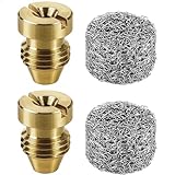 2 Pieces 1.1 mm Foam Cannon Orifice Nozzle and 2 Pieces Foam Maker, Universal Thread Tips for Snow Foam Lance