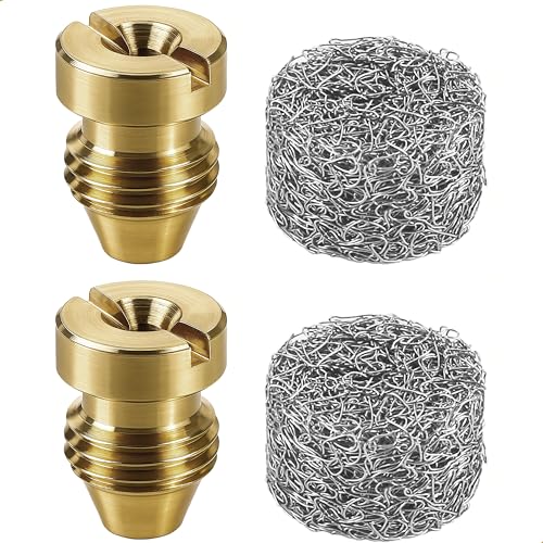 2 Pieces 1.1 mm Foam Cannon Orifice Nozzle and 2 Pieces Foam Maker Universal Thread Tips for Snow Foam Lance