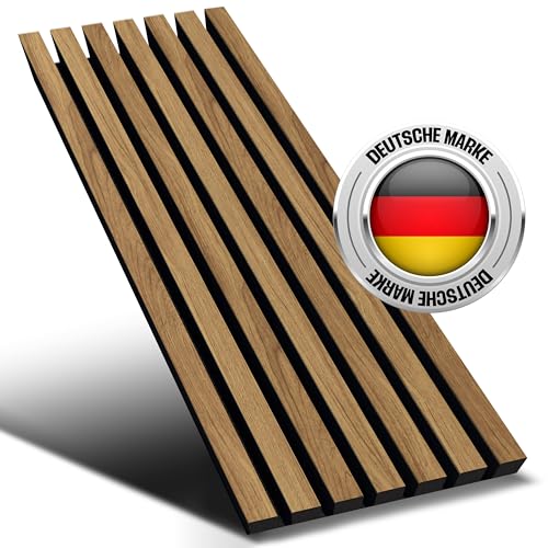 AS Country Stone® Akustikpaneele Holz | 58 x 29 cm | Hochwertige Lamellen Wandpaneele in moderner Holzoptik zur Verbesserung der Raumakustik, leicht, langlebig und einfach im Innenbereich zu montieren