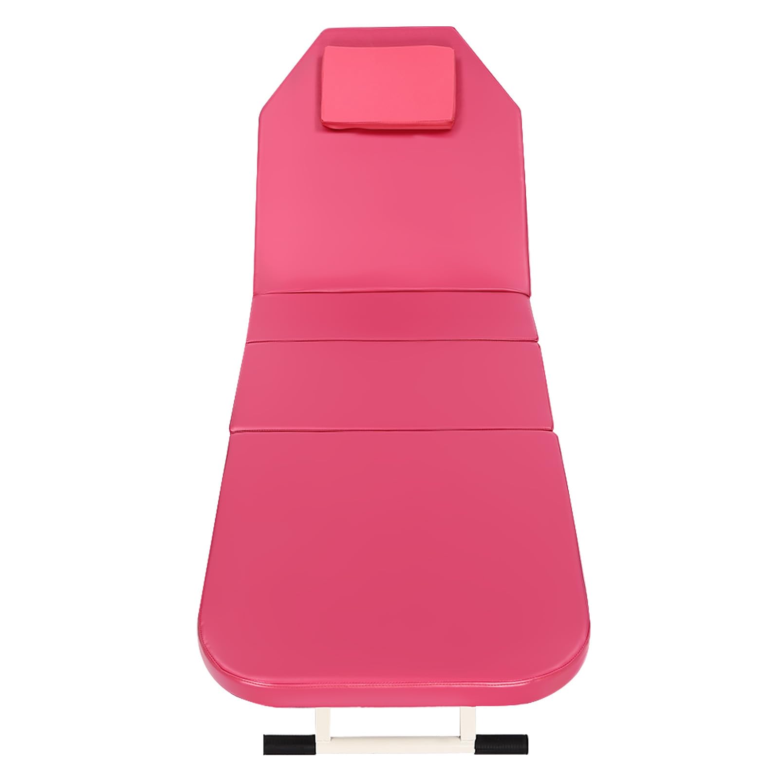 Lettino massaggiante mobile a 3 zone: lettino massaggiante rosa pieghevole, portatile, regolabile in altezza, con poggiatesta e accessori, tavolo da massaggio, lettino da terapia, lettino