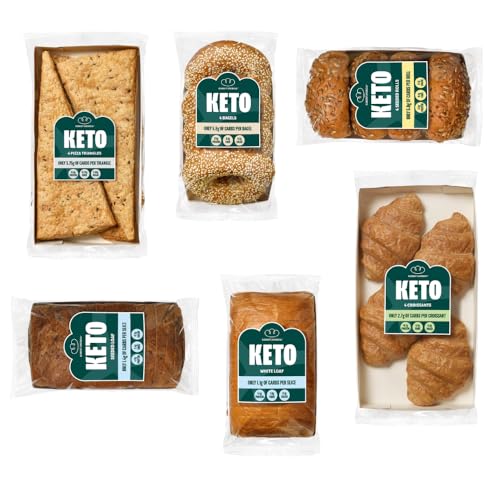 ROBERT ANDREW Keto Starter Bundle | Low Carb High Protein High Fibre | Bread Rolls Bagels Croissants & Pizza Triangles | Freshly Baked | Keto Diet