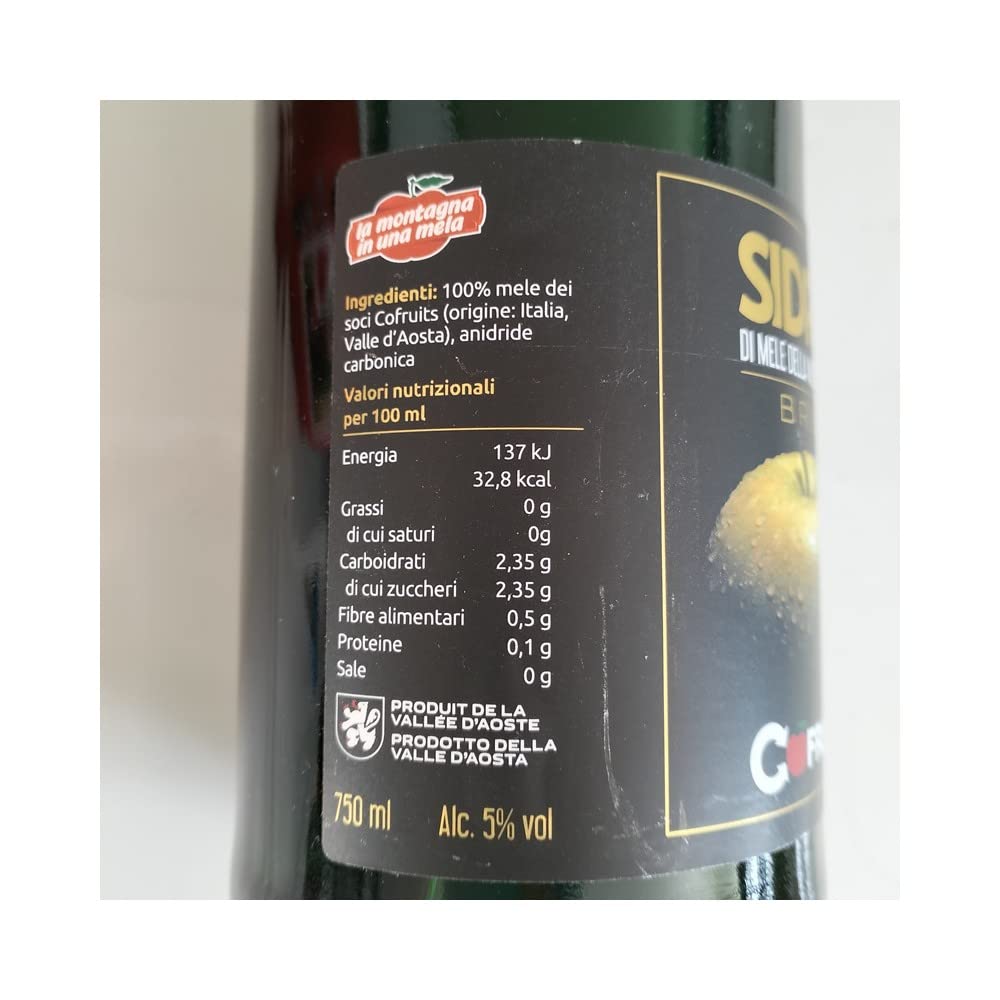 Sidro di Mele 75cl Valle d'Aosta speciale 3 bottiglie gradazione alcolica 5%