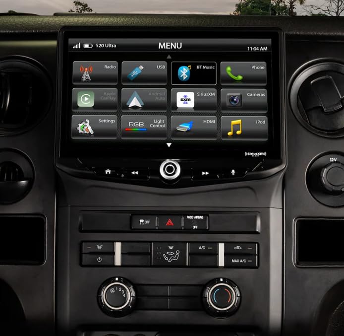 STINGER 10” HEIGH10 Ford F150 Trucks (2009-2014) Flush Mount Touchscreen Stereo Radio Upgrade Replacement Kit, Certified Apple CarPlay, Android Auto, Bluetooth, GPS, USB, Custom Fit Dash Kit