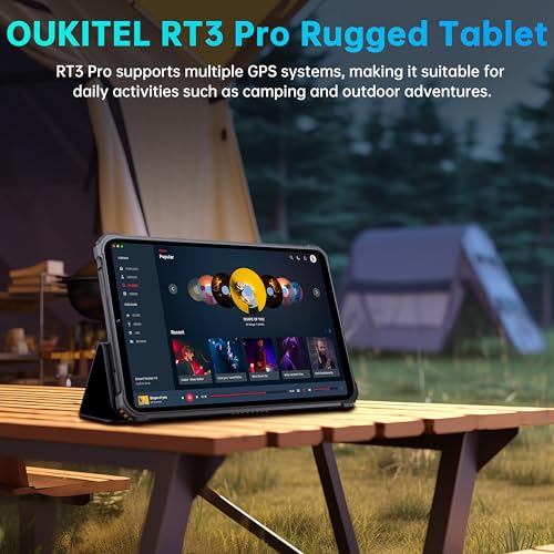 Image of RT3 Pro Rugged Tablet - 8 Inch HD Industrial Android 14 Tablets, 16GB+128GB 1TB Expandable, 5150mAh Battery Tablet PC, 16+8MP Camera, IP68&IP69K, 4G Dual SIM /5G WiFi /BT5.0 /NFC, Orange