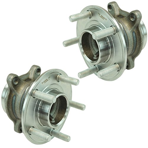 Image of TRQ Rear Left and Right Wheel Bearing and Hub Assembly Set 2 Piece Compatible with 13-18 Ford Focus SE Without Active Park Assist 13-18 Focus ST S Titanium 17-18 SEL