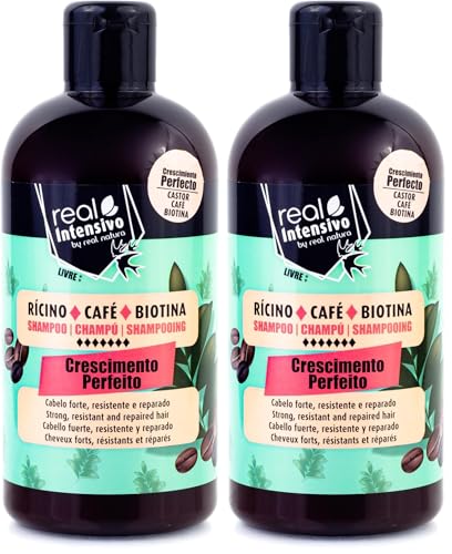 Real Natura - Champú Crescimento Perfeito - Estimula el Crecimiento - Fortalece el Cabello - Nutrición Profunda - Protección y Cuidado - 300ml (Paquete de 2)
