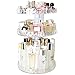 Unbekannt Kosmetikkoffer Kosmetische Aufbewahrungsbox Transparent Acryl Rotation Regal Kommode Finishing Rack Diamond Extra Lagerregal 40 * 25cm (15.7 * 9.8inch)