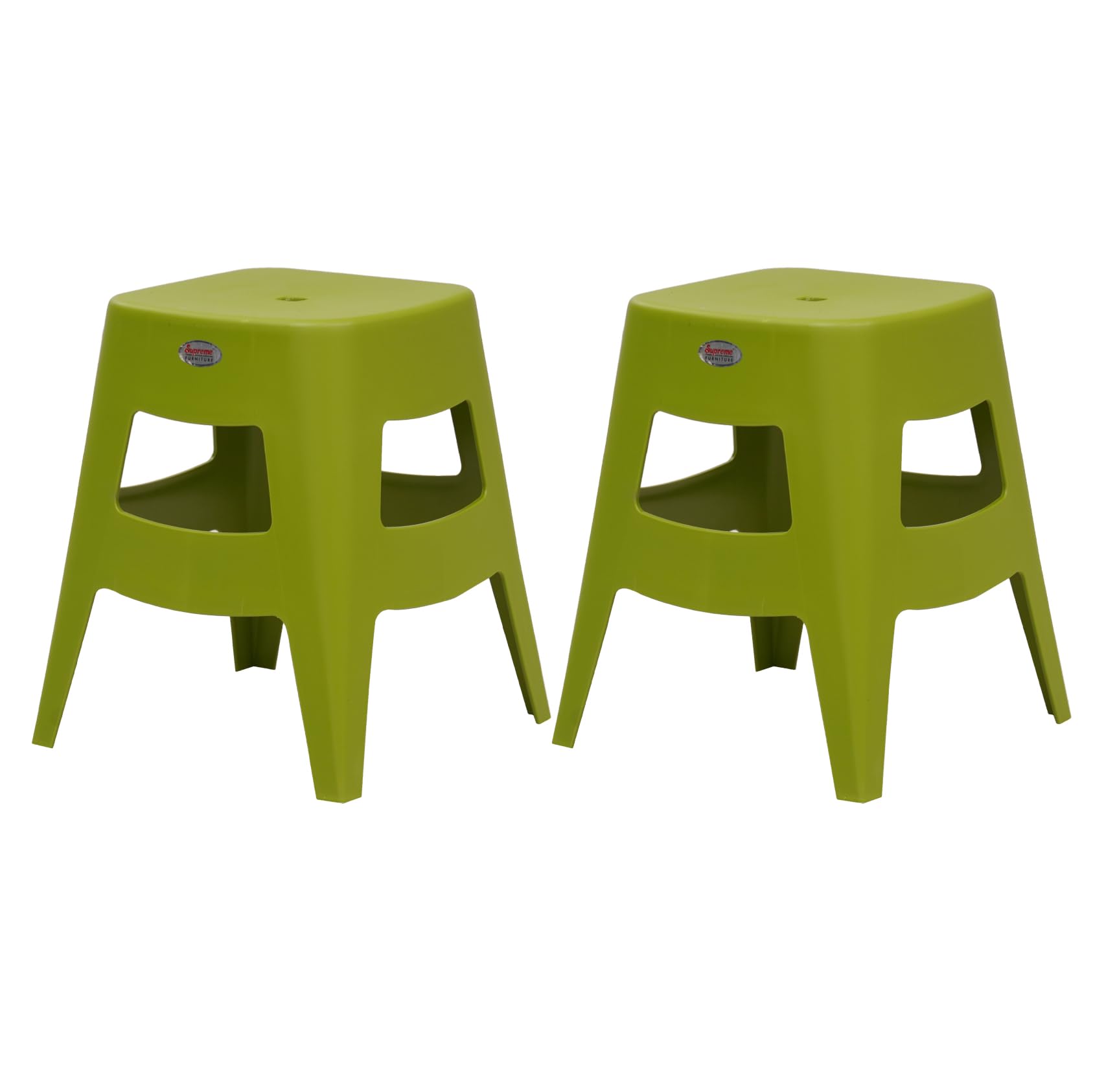 OAKNEST Supreme Plastic Multi Purpose Tuffy Stool for Home,Office and Kitchen Use Comes with 6 Months Replacement Warranty (Color : Mehndi Green ; Count : 2)-image-4