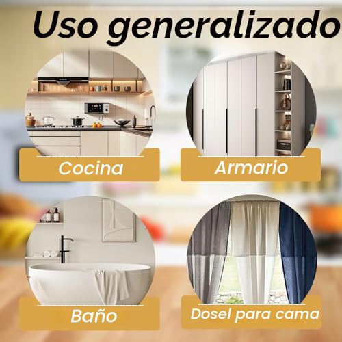 Miniatura 7 de Aeuezxx Anillas Cortina Ducha, 24 Pcs Anillos De Cortina De Ducha, Ganchos Para Cortina De Ducha Blancos, Anillas De Cortinas Forma De C
