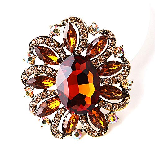 GLJIJID Broche de joyería de Bufanda, Estilo Europeo con Incrustaciones de Diamantes...