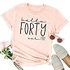 Hello-Forty-Shirt-Women-40th-Birthday-Tee-Shirt-40-Years-Old-Birthday-T-Shirt-Short-Sleeve-Casual-Top JEALLY Hello Forty Shirt Women 40th Birthday Tee Shirt 40 Years Old Birthday T-Shirt Short Sleeve Casual Top (Pink1981, XL)