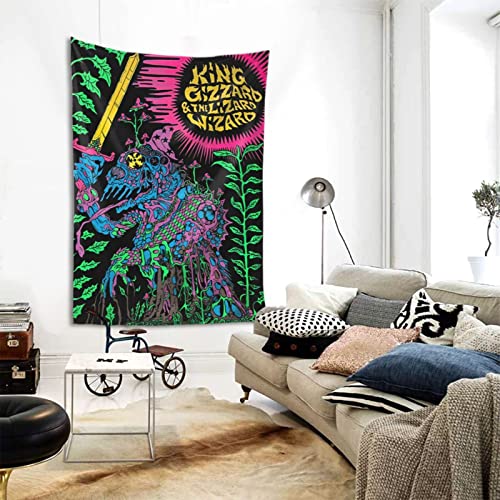 Ushnih King Gizzard And Lizard Wizard Tapestry Mural Wall Hanging Home Mural Decor Blanket Art Decor For Bedding Tapestry 60X40In thumb #2