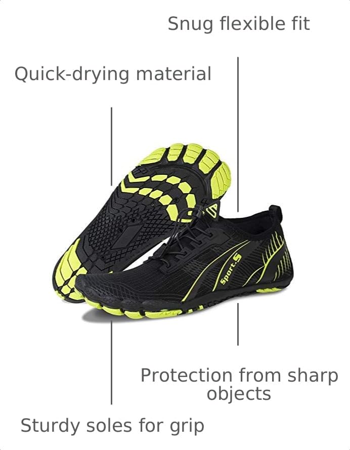 Image of Water Shoes for Men Barefoot Quick-Dry Aqua Sock Outdoor Athletic Sport Shoes for Kayaking, Boating, Hiking, Surfing, Walking