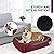 Warmer Pet Dog Beds for Medium/Large Dog(Up to 55 lbs), Rectangle Pet Bed with Soft Coral Fleece and Non-Slip Bottom,Dog Sofa Couch Pet Bed with Durable Oxford Cloth (XXL-36'' x 30'', red)