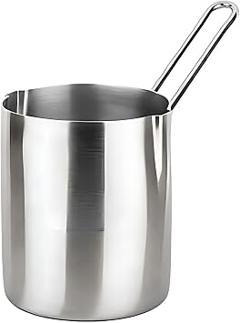 Turkish Coffee Pot Stainless Steel Cezve 16.9 fl oz Small Milk Warmer & Coffee Boiler for Stove Dual Spout Briki for Turkish, Greek & Arabic Coffee Not for Induction