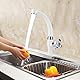 Tyenaza Wasserhahn ABS-Kunststoff Einzelner Kaltwasserhahn Wasserhahn Küchenspüle Bad Waschbecken Zubehör G1/2(Pflaumenblüten-Handrad)
