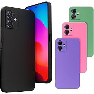 Capa Capinha Case Compatível Motorola Moto G55 Silicone Veludo Premium [2ASHOP] (PRETO)