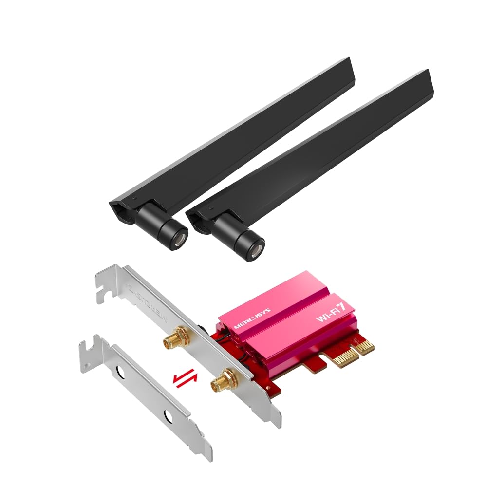 MERCUSYS MA47BE | Tarjeta WiFi para PC, Wi-Fi 7 PCIe, Bluetooth 5.4