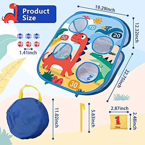 Bean Bag Toss Game Toy for Kids Ages 3-8, Toddler Corn Holes Indoor Outdoor Game Sets, Boys Girls Birthday Gift Blue 3 51Vp1X3CnVL. AC