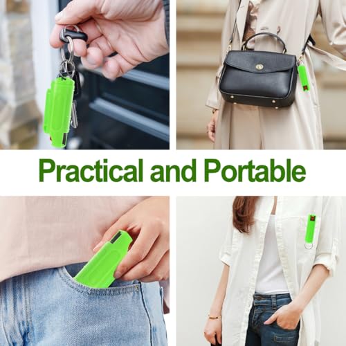 Mini Pfefferspray Schlüsselanhänger zur Tierabwehr, Grün Pfefferspray Selbstverteidigung Schlüsselanhänger rutschfest Pepper Spray Abwehrspray für Frauen und Männer - T2Y-A1