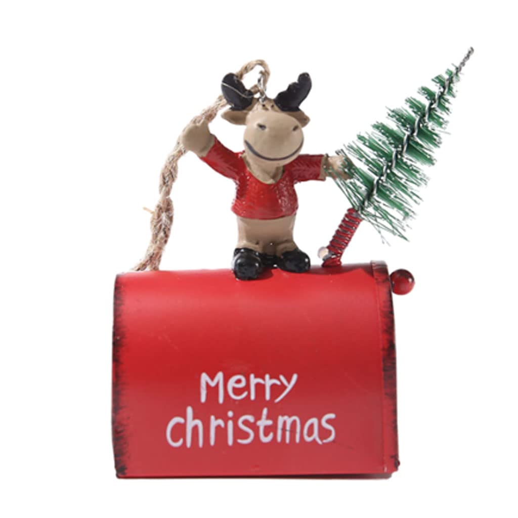 HIRNER Decoracion Decoraciones de buzones de Navidad Buzón pequeño Buzón de Juguete Caja Decorativa de Navidad Colgante de árbol de Navidad para Fiesta de Vacaciones Buzón