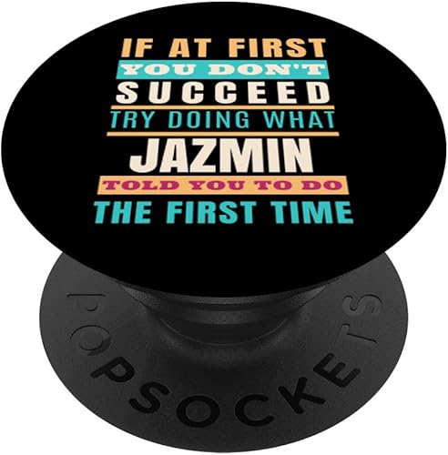 JAZMIN Personalized Name Shirt JAZMIN First Name PopSockets Swappable PopGrip