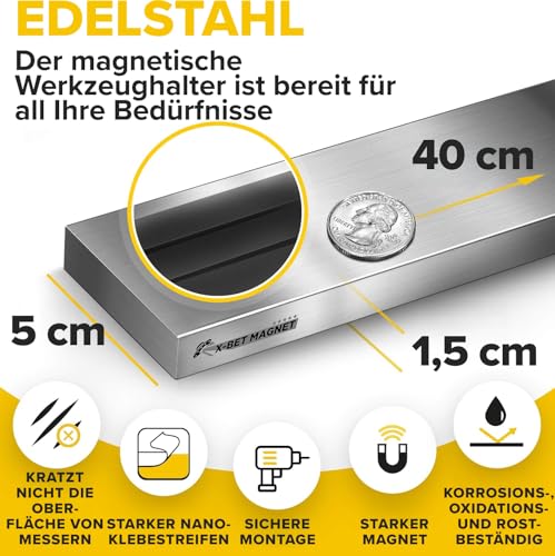 Messer Magnetstreifen mit Kleber (40 CM)
