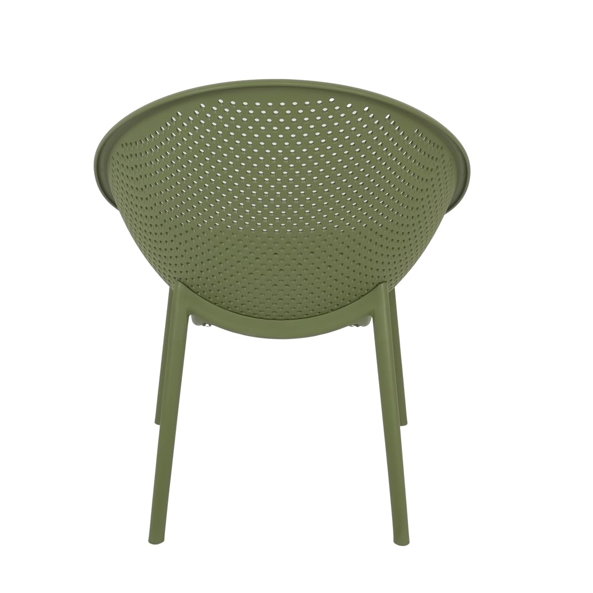 Poltrona da Esterno in Polietilene Design Ergonomico e Traforato Ideale per Giardino Terrazzo Balcone e Ambienti Moderni Interni o Esterni Verde