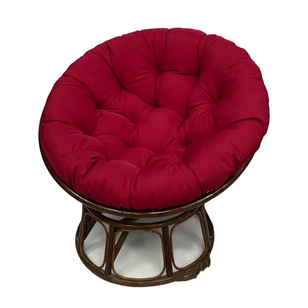 boyspringg Papasan Chair Cushion Round Papasan Chair Cushion Thicken Papasan Seat Cushion for Relaxing Burgundy 20