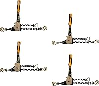 Vista 16 de Mytee Products Tensor de Cadena con Trinquete Fácil de 1/4" - 5/16" con Ganchos de Agarre y 2500 lbs WLL - Tensor de Carga con Trinquete de Amarre