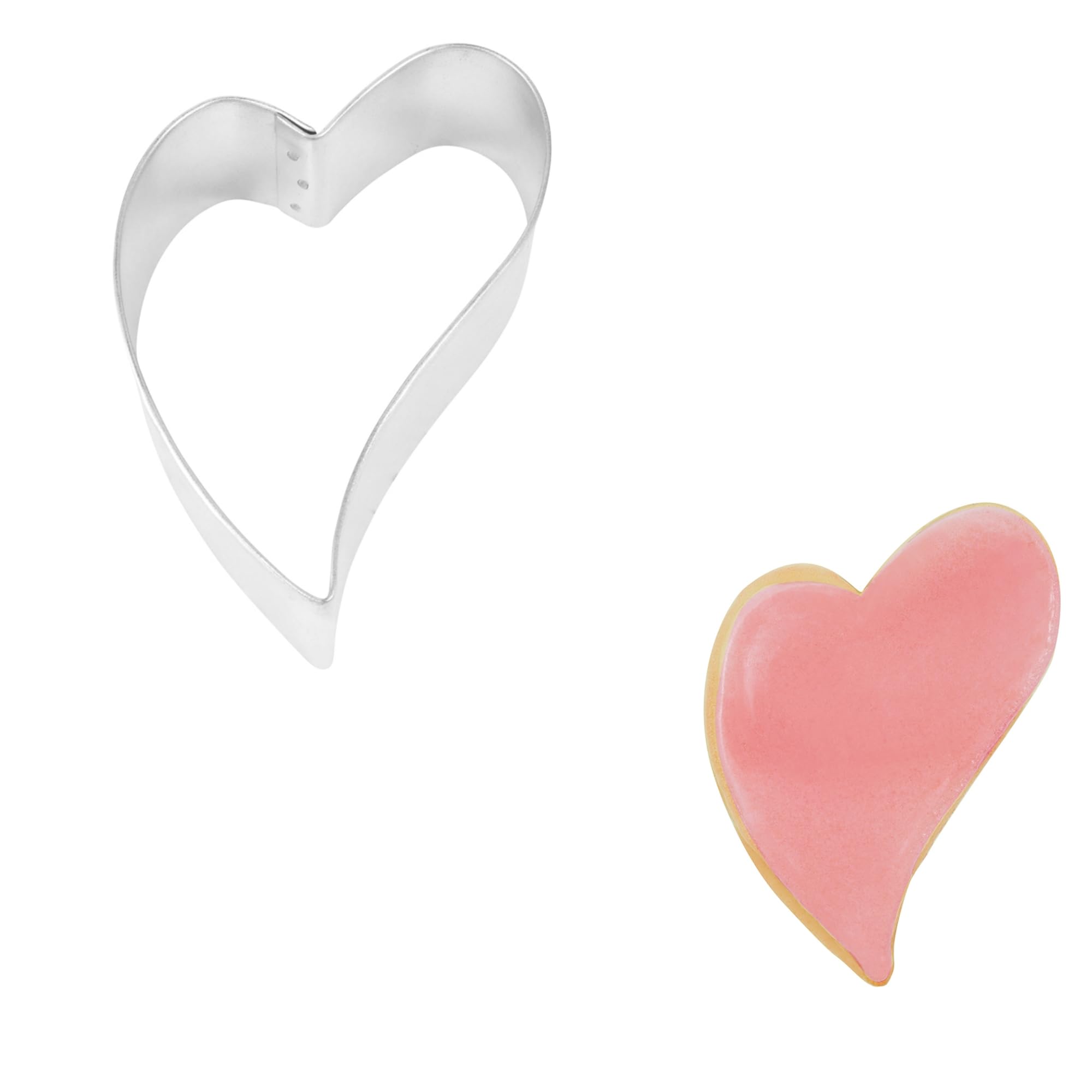 R&M Folk Heart - Cortador de galletas de 3 cm en acero estañado duradero y económico