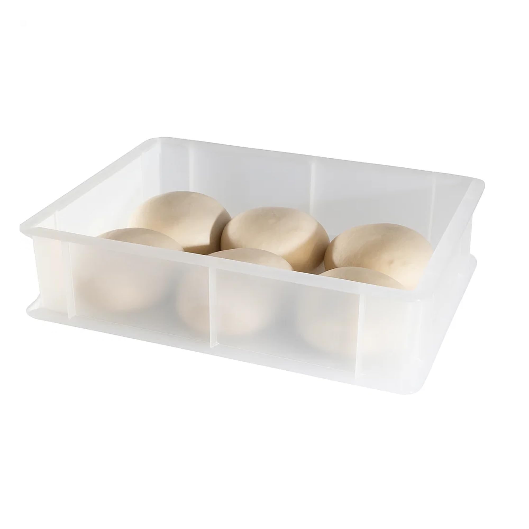 CookandSupply Container voor Pizza- en Broodrijzing BPA-free - Gecertificeerde Voedselgrade Deegcassettes - Made in Italy - 3 Stapelbare Boxes 40x30x10 1 Deksel