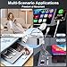 100W USB C iWatch Charger, 3 in 2 USB C+A Multi Fast Charging Cable for Apple Watch & iPhone, 6FT Wireless Travel Magnetic Charging Cable for iPhone 16/15/14/13/12, iWatch Ultra/SE/9/8/7/6/5, Galaxy
