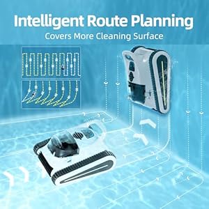 Cordless Pool Vacuum for Inground Pools, Automatic Robotic Pool Cleaner with Wall and Waterline Cleaning, Gray Cordless Pool Vacuum for Inground Pools Automatic Robotic Pool Cleaner with Wall and Waterline Cleaning Gray