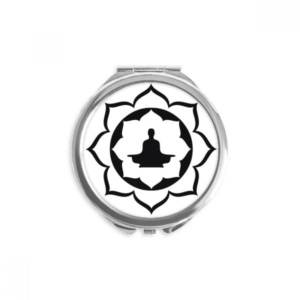 Miroir portable de maquillage lotus bouddhiste idée cadeau originale - 5