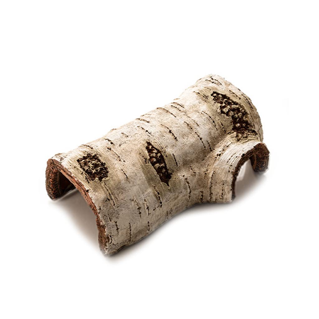 MOLKASIA Bearded Dragon Hide Cave Secure and Safe Hides Artificial Log Snake Resin for Hermit