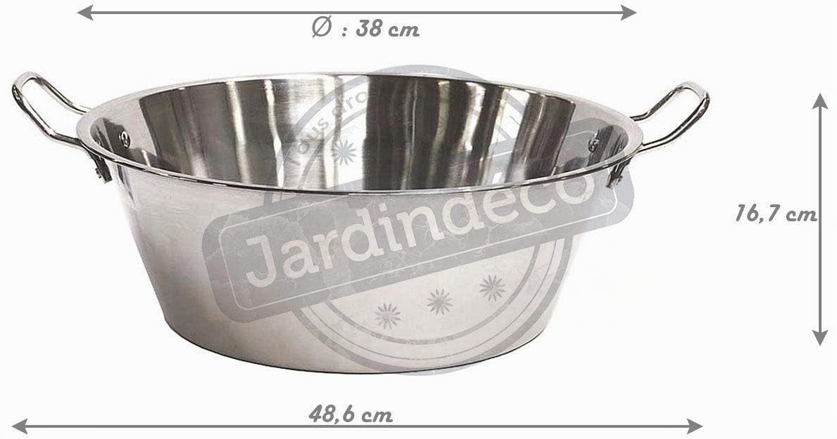 Saveur et Degustation KS9215 Bassine à Confiture INOX Argent 38 cm