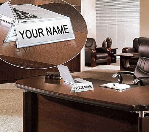 Image of Shuban Acrylic Desk Name Plate Holder Desk Sign Frame for Table Display Blank Nameplate for Office Business Conference Meetingroom Student School Classroom (Clear)