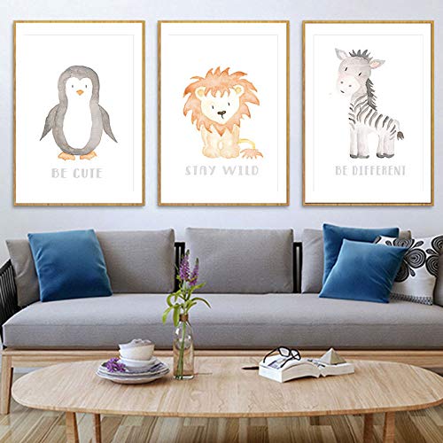 OptimalShops - Juego 3 Cuadros Infantiles Niño Pósteres