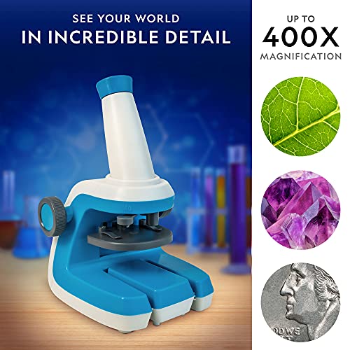 NATIONAL GEOGRAPHIC Microscope for Kids - STEM Kit with an Easy-to-Use Kids Microscope, Up to 400x Zoom, Blank and Prepared Slides, Rock and Mineral Specimens, and More, Great Science Project Set - Image 3