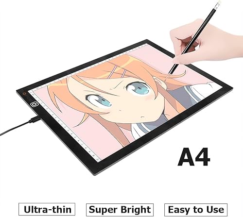 Miniatura 7 de Tablero de copia LED A4, tablero de dibujo de trazado de luz, ultrafino y ajustable USB, almohadilla de trazo LED para dibujo de tatuajes, pintura